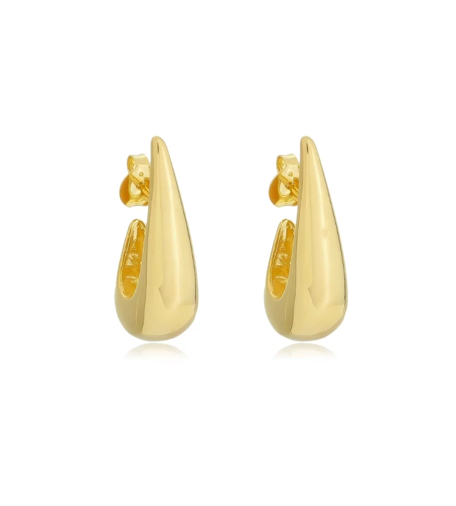 Brinco Gota Banhado a Ouro